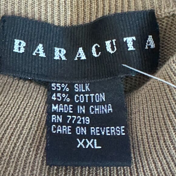 Baracuta Sweater Men's XXL  Brown Silk Blend Sweater NWT  Gift ready - Picture 3 of 8